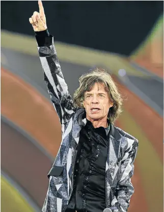  ?? /Reuters ?? Flint Stones: Mick Jagger of the Rolling Stones is a paleo-father after having had his eighth child at the age of 73.