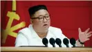  ??  ?? El dictador norcoreano Kim Jong Un, nieto del fundador del Partido del Trabajo