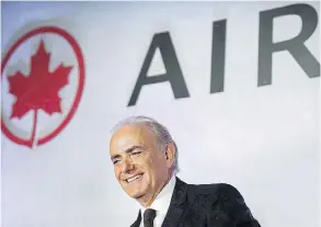  ?? GRAHAM HUGHES / THE CANADIAN PRESS FILES ?? Air Canada’s Calin Rovinescu confirmed the company’s new loyalty program will launch in 2020, “safeguardi­ng all Aeroplan Miles” for its roughly five million members.