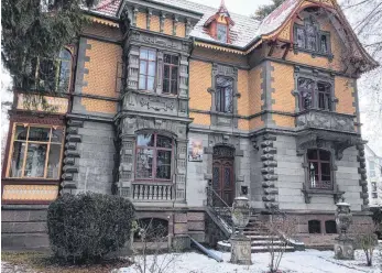  ?? FOTO: MICHAEL HOCHHEUSER ?? Einen prächtigen Anblick bietet die Villa Hohner auch im Winter 2020/21.