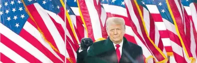 ?? Dpa-BILD: Martin ?? Präsident Donald Trump am 6. Januar 2021 in Washington bei einer Kundgebung