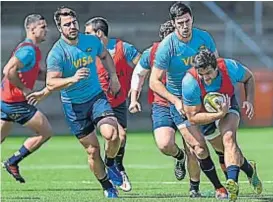  ?? (VILLAR PRESS) ?? En Petroria. El selecciona­do argentino de rugby juega ante Sudáfrica y tiene la mente en el Mundial de Japón, que ya se viene.