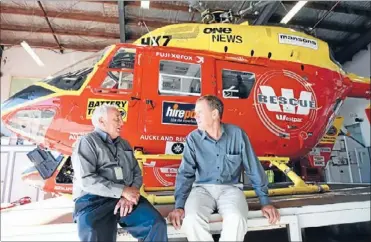  ?? Photo: JASON OXENHAM ?? Changing hands: Greg Barrow,
right, will lead the Westpac Rescue Helicopter Trust from
July when present chief executive Bob Parkinson retires.