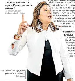 ?? Colprensa. ?? Luz Adriana Camargo, fiscal general de la Nación. /
Por último, la fiscal Camargo propuso un “ambicioso” plan de formación y pedagogía para