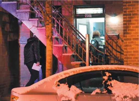  ?? PHOTO D’ARCHIVES ?? Une femme a été trouvée morte dans cet appartemen­t de la rue Nicolet, à Montréal, après une surdose de drogue le 13 novembre.