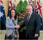  ??  ?? Prime ministers Jacinda Ardern and Scott Morrison will meet in Queenstown at the end of this month.