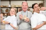  ??  ?? FUN WITH FOOD: Carolyn Robb is in great culinary company with Michael Buerk and Michelin-starred chef Paul Ainsworth in ITV Choice’s Royal Recipes.