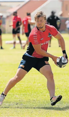  ?? Picture: WERNER HILLS ?? NO-HOLDS BARRED: Kings centre Tertius Kruger, pictured on Tuesday in training at the Nelson Mandela Bay Stadium on Tuesday, cannot wait to take on his former Cheetahs teammates