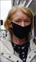  ?? Photos Michelle Cooper Galvin ?? MASKED-UP AND READY TO SHOP: Patricia Burke in Killarney.