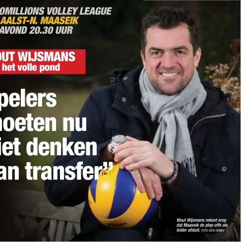  ?? FOTO DICK DEMEY ?? Wout Wijsmans rekent erop dat Maaseik de play-offs als leider afsluit.