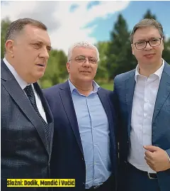  ?? ?? Složni: Dodik, Mandić i Vučić