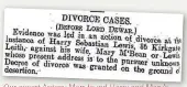  ??  ?? Our expert Antony Marr found Harry and Mary’s divorce notice published in the Scotsman in 1912