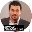  ??  ?? RONALD CHAGOURY JNR.