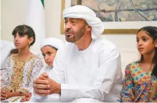  ??  ?? Shaikh Mohammad Bin Zayed interactin­g with officials and volunteers during his virtual Ramadan majlis yesterday.