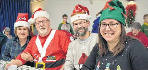  ?? ASHLEY THOMPSON PHOTO ?? Connie Boudreau, Donald Boudreau, Brian LeBreton and Tanya Lynch were decked out in festive attire for the special occasion.