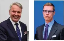  ?? PHOTOS FROM WIKIMEDIA COMMONS ?? Presidenti­al rivals: Pekka Haavisto (left) and Alexander Stubb.