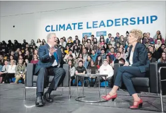  ?? TORONTO STAR ?? Premier Kathleen Wynne and former U.S. Vice President Al Gore speak at a climate change conference at Ryerson University Thursday.