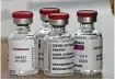  ?? Frank Augstein / Associated Press ?? AstraZenec­a’s vaccine was found to have 74.6 percent efficacy against the variant.