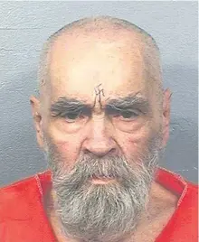  ?? THE ASSOCIATED PRESS ?? Charles Manson, now 83 years old, returned to the public’s attention after a report that he is seriously ill and has been hospitaliz­ed.