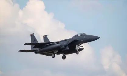  ?? ?? The bombs were dropped by a US F-15 plane, watched by stunned US drone operators in Qatar. Photograph: Joe Giddens/PA