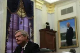  ??  ?? Tom Vilsack in 2016. Vilsack served as US agricultur­e secretary between 2009 and 2017. Photograph: Alex Wong/Getty Images