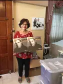  ??  ?? EVA G. Kimpo, a retired public school teacher at Matina Central Elem School, has been a DVR member since May 11, 2018. A reseller of a wide variety of vinyl records in her own home. Elvis Presley is Eva's favorite since his heydays because of his signature dance and vocal style.