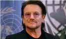  ?? ?? Sorry about U2 … Bono. Photograph: Spencer Platt/Getty Images