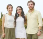  ??  ?? Daniela Álvarez, Liz Delgado y Francisco Cardona.