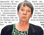  ?? FOTO: DPA ?? Die Bundestags­abgeordnet­e Barbara Hen
dricks.