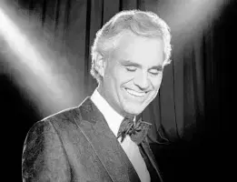  ?? COURTESY OF GIOVANNI DE SANDRE ?? Andrea Bocelli will perform Saturday at Orlando’s Amway Center.