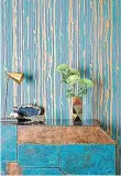  ??  ?? Curio strand wallpaper from Cole &amp; Son. Left: Matthew Williamson’s furniture collection for Duresta