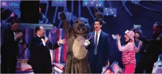  ??  ?? Andy Karl and the cast of "Groundhog Day The Musical" perform at the 71st annual Tony Awards.