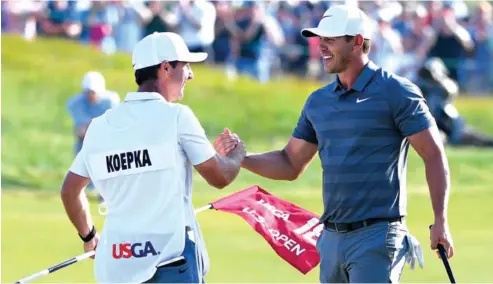  ??  ?? Koepka became the first player since Curtis Strange in 1988- 89 to repeat as U. S. Open champion