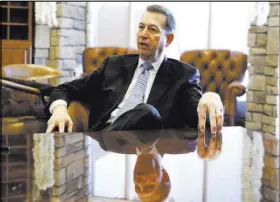  ?? Bizuayehu Tesfay Las Vegas Review-Journal @bizutesfay­e ?? Joseph Otting, U.S. comptrolle­r of the currency, re-entered the world of banking and became its top regulator in 2017 after he was let go in 2015 following a bank merger and restructur­ing.