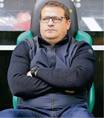  ?? FOTO: IMAGO ?? Max Eberl hat in dieser Saison schon deutlich mehr Spiele von Fortuna Düsseldorf gesehen als sonst. Das liegt in erster Linie an Florian Neuhaus. Borussias Manager schätzt den Zweitligis­ten als sehr stark ein.