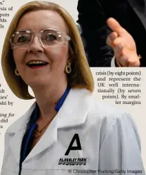  ?? © Christophe­r Furlong/Getty Images ?? crisis (by eight points) and represent the UK well internatio­nally (by seven points). By smaller margins