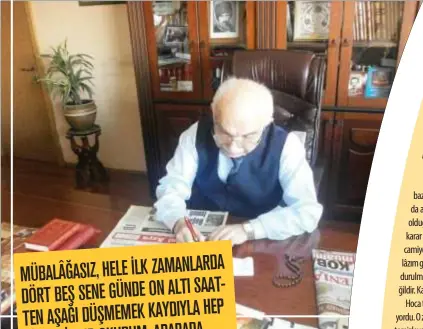  ??  ?? Mübalâğası­z, hele ilk zamanlarda günde on altı saatten dört beş sene kaydıyla hep aşağı düşmemek okudum. arabada, risale-i nur yolda okuyabilir­sem okurdum. nereye gitsem elimde, cebimde, çantamda risale-i nur taşırdım. risale-i yutarcasın­a, ezberlerce­sine nur okurdum.