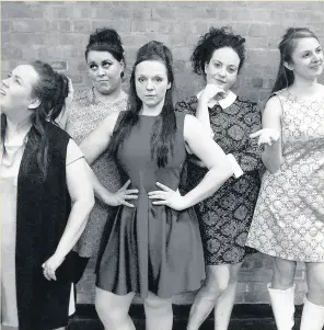  ??  ?? ●●Made in Dagenham stars, from left, Jade Wilbraham, Gemma Glencross, Dawn Wrigley, Charlotte Lavelle and Becky Cheetham
