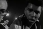  ?? Columbia Pictures ?? A 20-year-old Muhammad Ali, then known as Cassius Clay, has a cameo as the opponent of boxer Anthony Quinn in the opening scene of 1962's "Requiem for a Heavyweigh­t." The sequence is shot from the point of view of Quinn's punch-drunk character, hence, the blurry image.