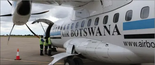  ??  ?? Air Botswana plane