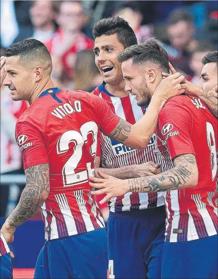  ?? FOTO: GETTY ?? Al Atlético de Madrid le bastó con un gol de Saúl Ñíguez, aunque acumuló ocasiones para haber ganado de forma más holgada