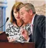  ?? THE ASSOCIATED PRESS ?? House Speaker Beth Harwell, R-Nashville, left, talks with Rep. Glen Casada, R-Franklin, during a House session Tuesday in Nashville.