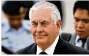  ?? VINCENT THIAN / ASSOCIATED PRESS ?? Secretary of State Rex Tillerson insisted Wednesday that the U.S. isn’t signaling a move toward military action, while it pursues a policy of sanctions and isolation of North Korea.