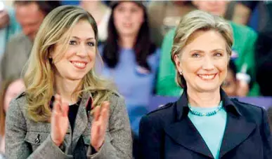  ??  ?? Chelsea Clinton (left) delivered the keynote address at the Einstein Awards in Toronto (AFP)