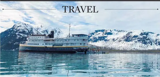  ??  ?? The Wilderness Legacy at anchor in Glacier Bay, Alaska.