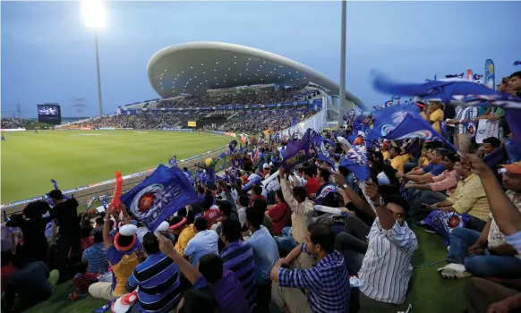  ?? Ravindrana­th K / The National ?? The UAE hosted part of the 2014 Indian Premier League with Abu Dhabi’s Zayed Cricket Stadium among the three venues