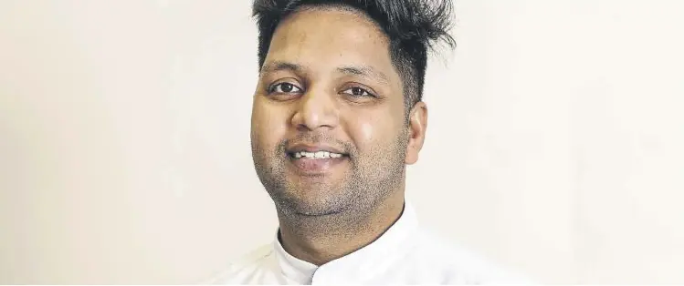  ?? ?? ↑ Masterchef The Profession­als 2022 contestant and senior sous chef at The Rabbit, Marine, Troon, Sagar Massey