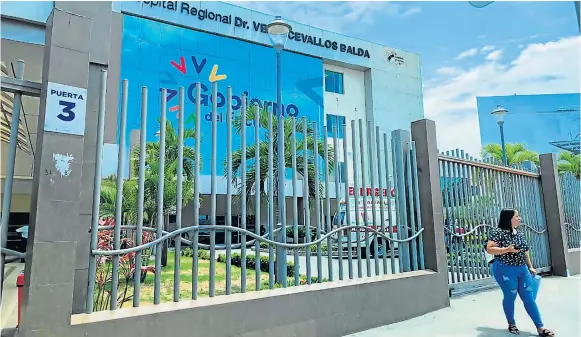  ?? FOTO: EL DIARIO ?? El hospital regional Verdi Cevallos es uno de los que tienen problemas de abastecimi­ento.