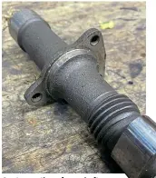  ??  ?? Centre portion of camshaft after cutting.
