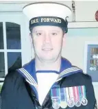  ?? HMS Forward – Royal Navy Reserves Training Centre/Facebook ?? Philip Brookes in his Navy days